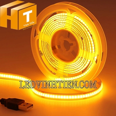 Đèn led dây COB 5V màu vàng