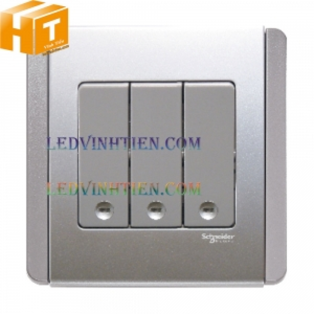Ba công tắc dolly 1 chiều màu xám Schneider