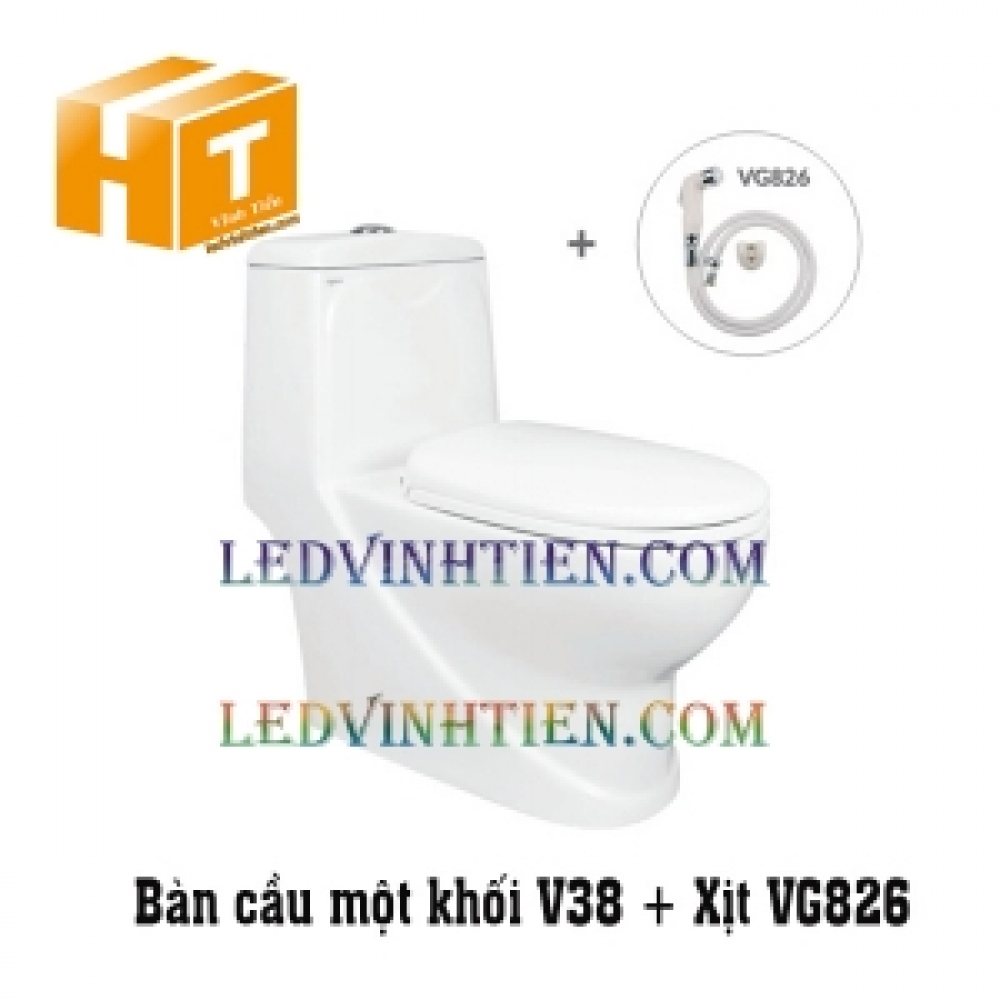 Bàn cầu 1 khối VIGLACERA V38