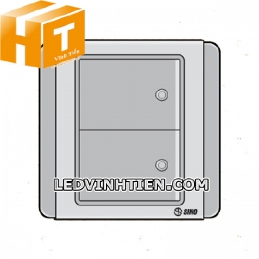 Công tắc đôi 2 chiều S66DGM2 Sino