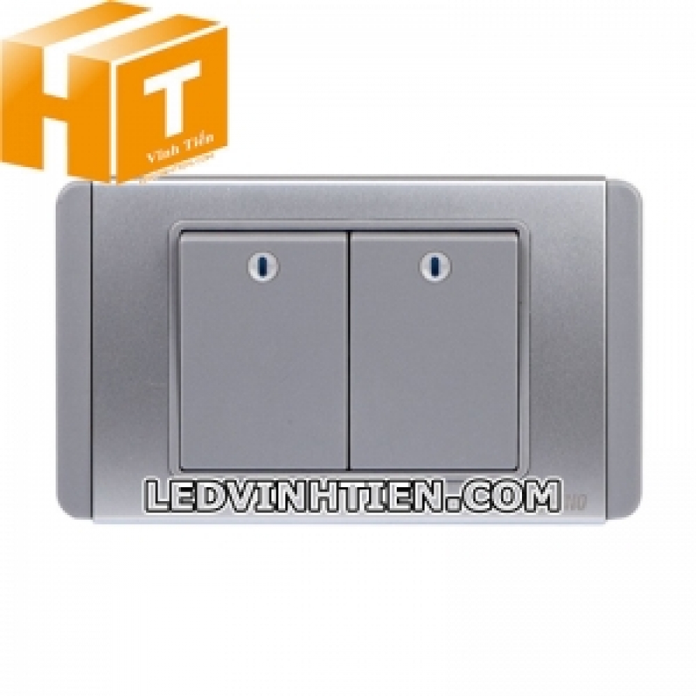 Công tắc đôi 1 chiều S68DG2A Sino