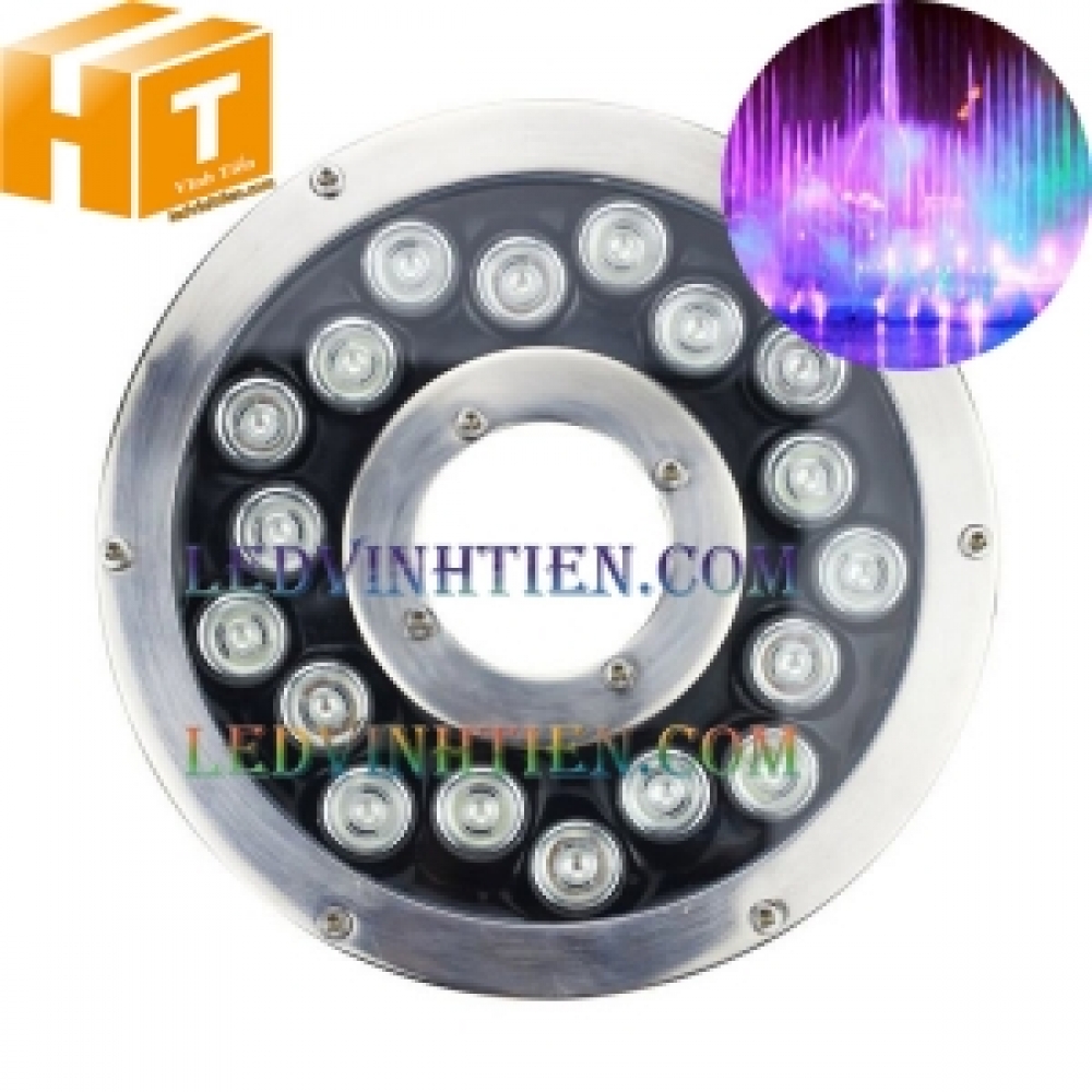 Đèn led âm nước 18w đổi màu