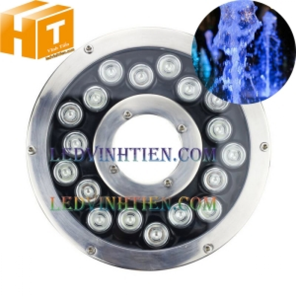 Đèn led âm nước 18w xanh dương