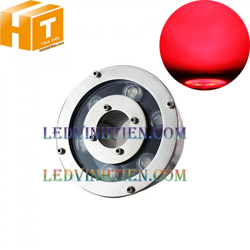 Đèn led âm nước 6w màu đỏ