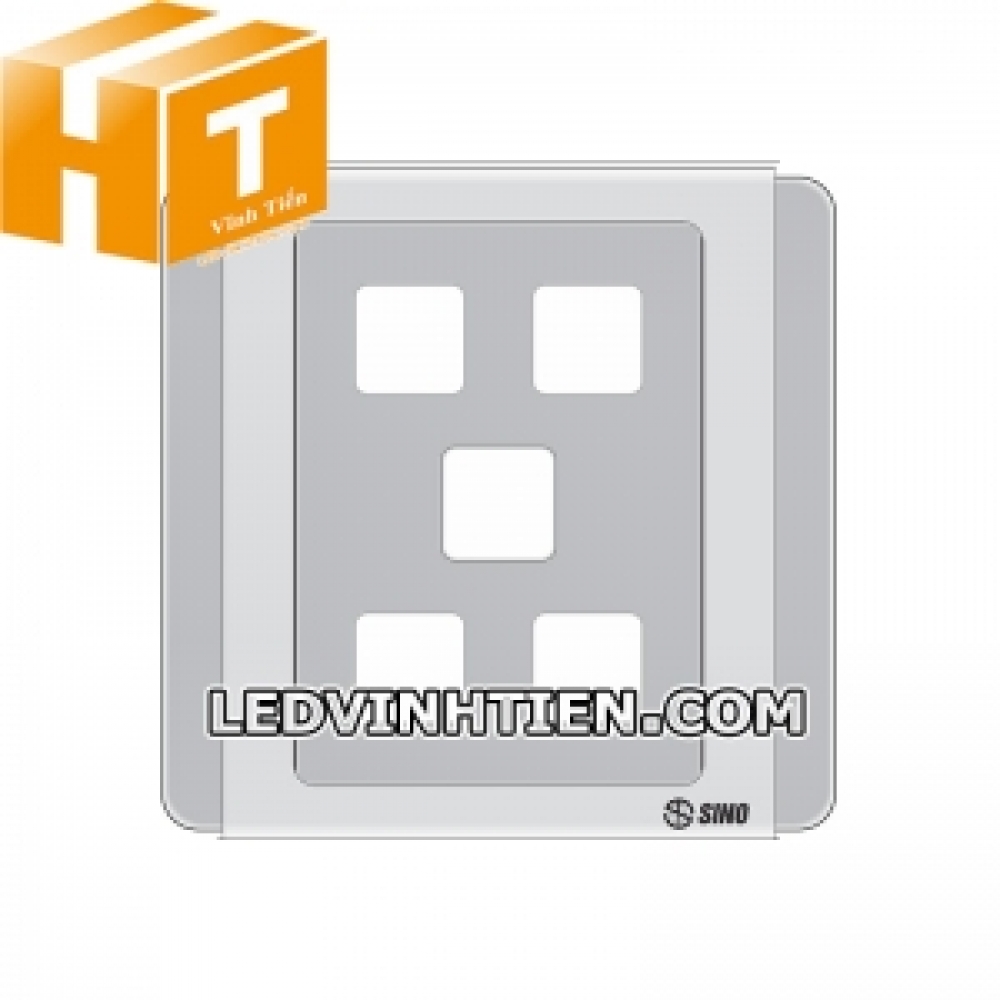 Mặt công tắc 5 lỗ S66G5X Sino
