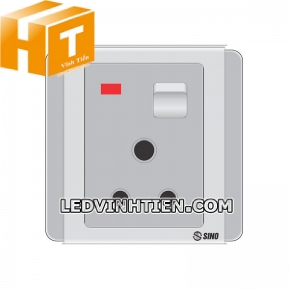 Ổ cắm 3 chấu tròn có đèn S66G15SN Sino Vanlock