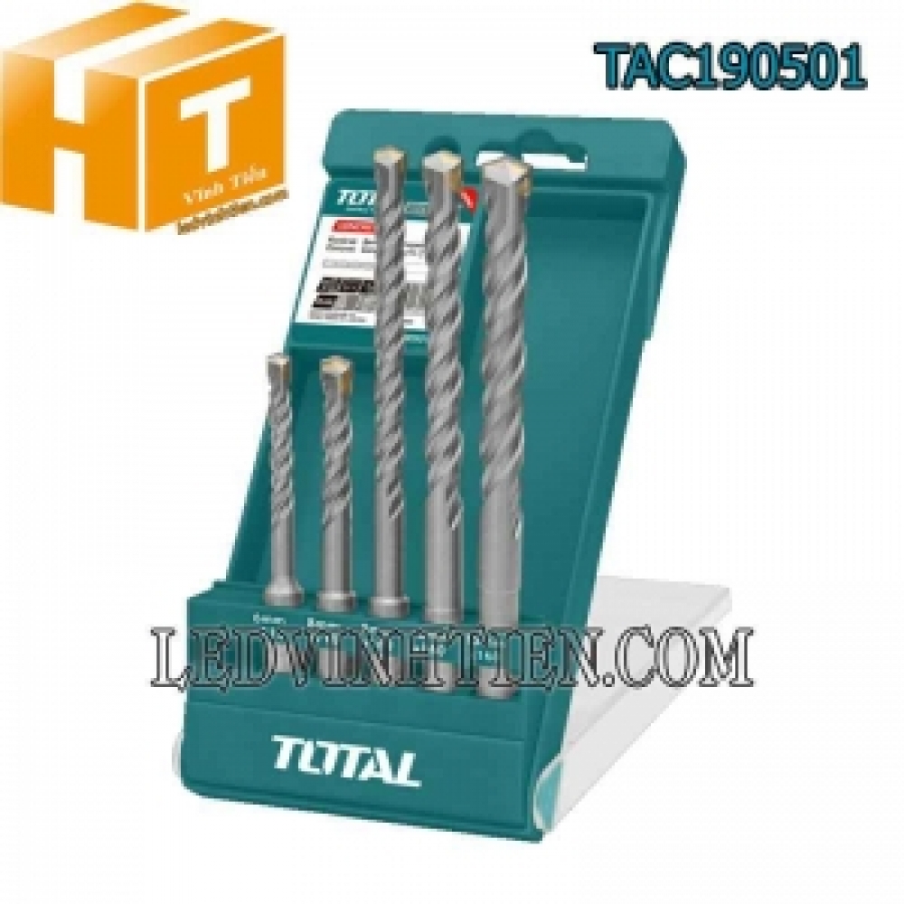Bộ 5 mũi khoan bê tông Total TAC190501
