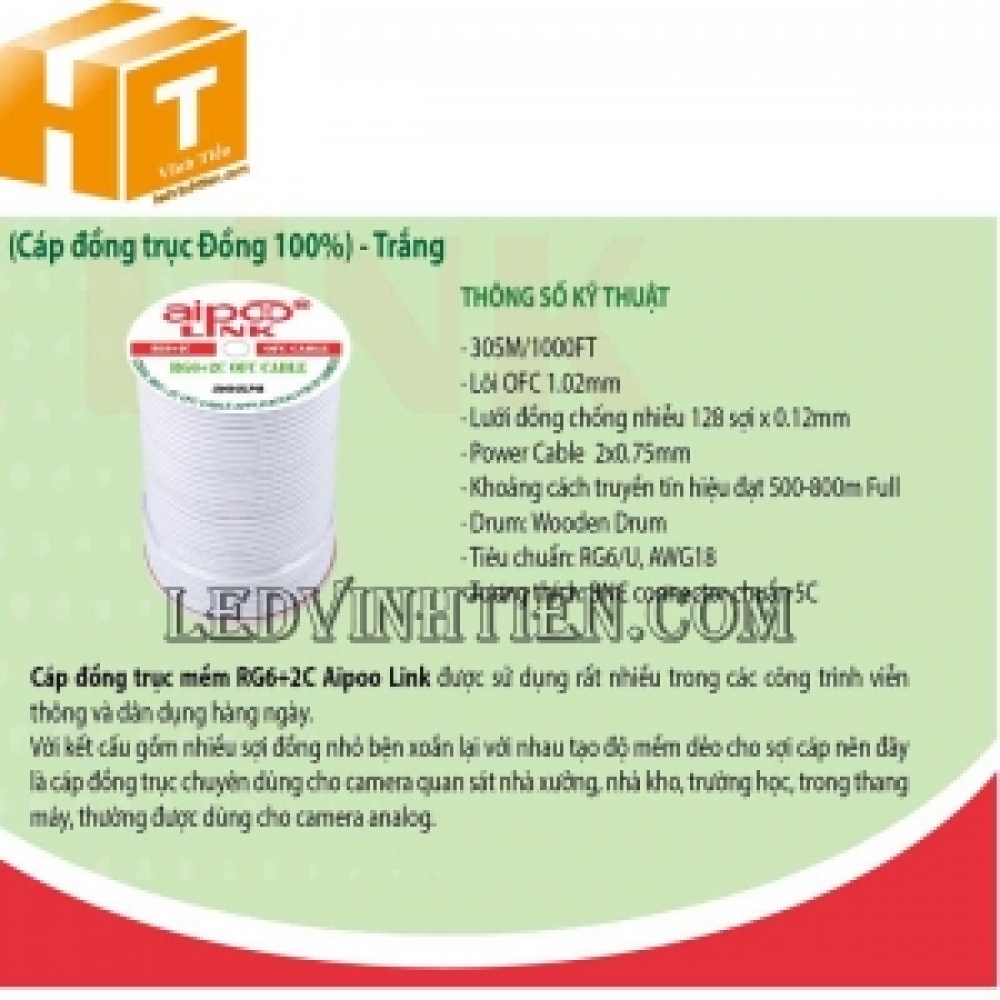 Cáp đồng trục RG59 CCA Aipoo Link