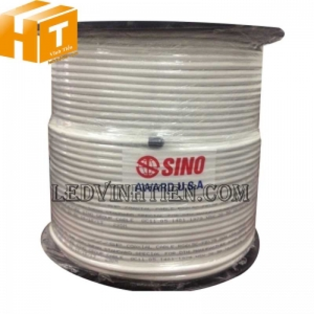 Cáp đồng trục Sino RG6 (5C-FB) lõi CCS 80 sợi màu trắng 305m