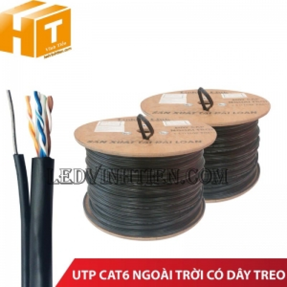 Cáp mạng CAT6 Golden Link Outdoor có Cáp Treo (Ngoài Trời)