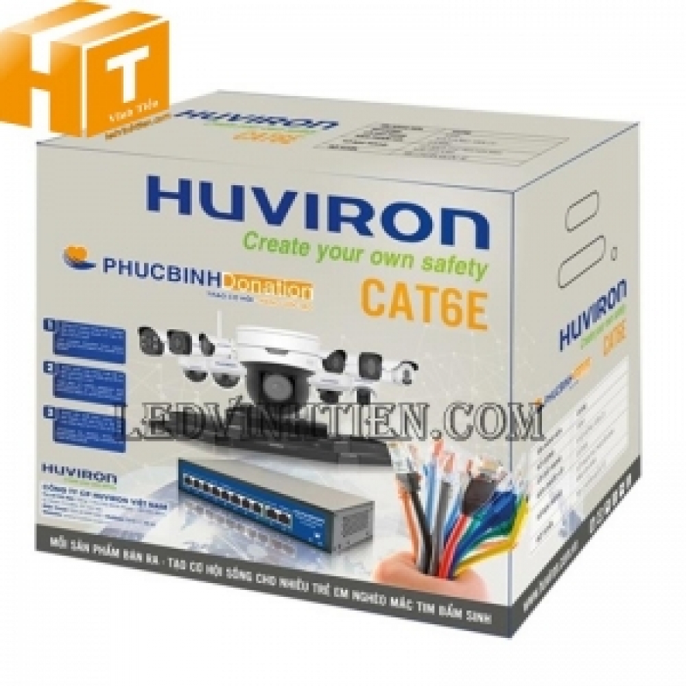 Cáp mạng CAT6E UTP HUVIRON F-UTP/CAT6E-0.57