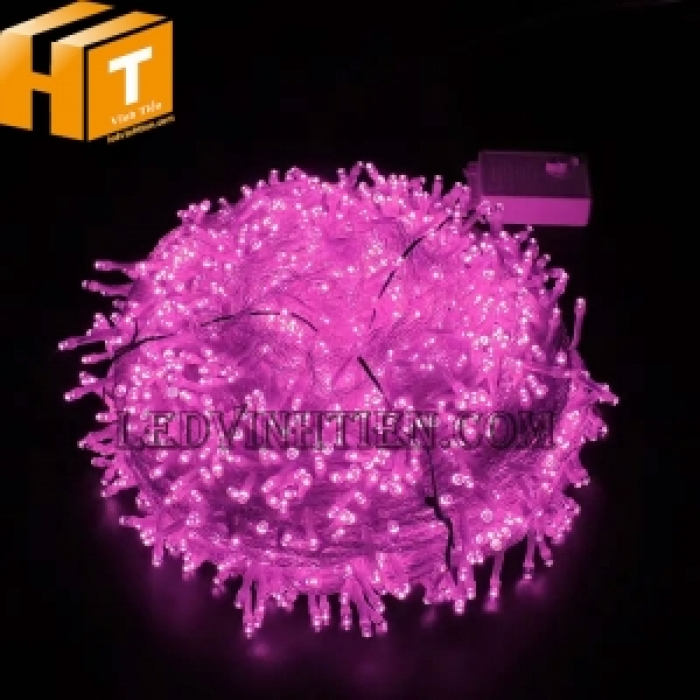 Đèn trang trí noel 100m màu hồng