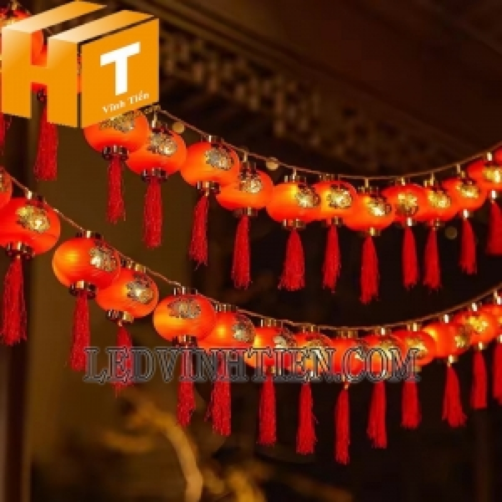 Dây led đèn lồng đỏ 5m 16 bóng
