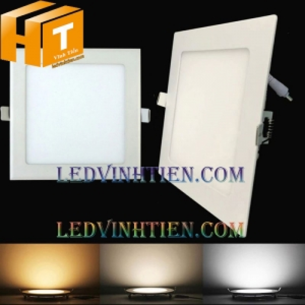 Đèn led âm trần vuông 3 màu 24w