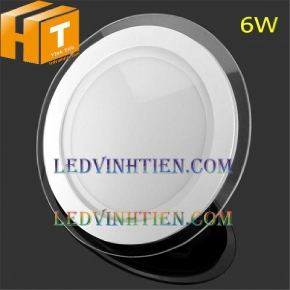 Đèn led âm trần viền kính 6w
