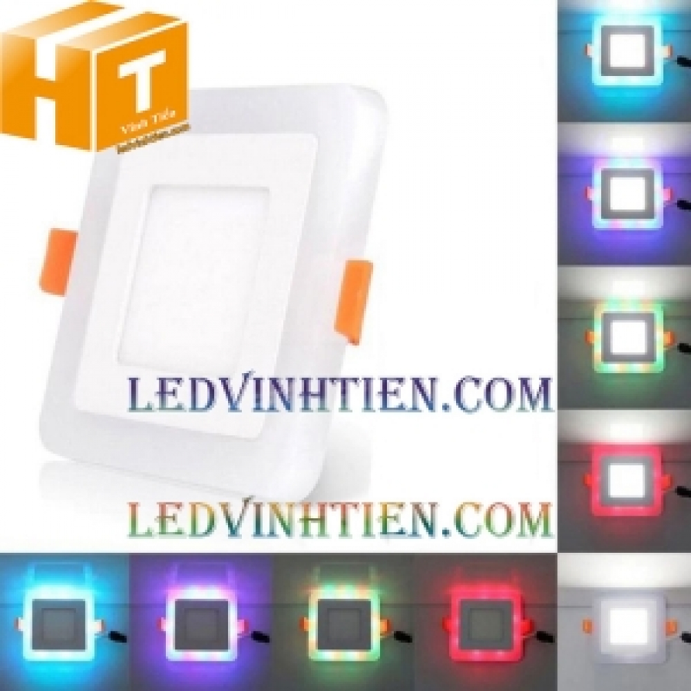 Đèn led âm trần vuông 12+4w