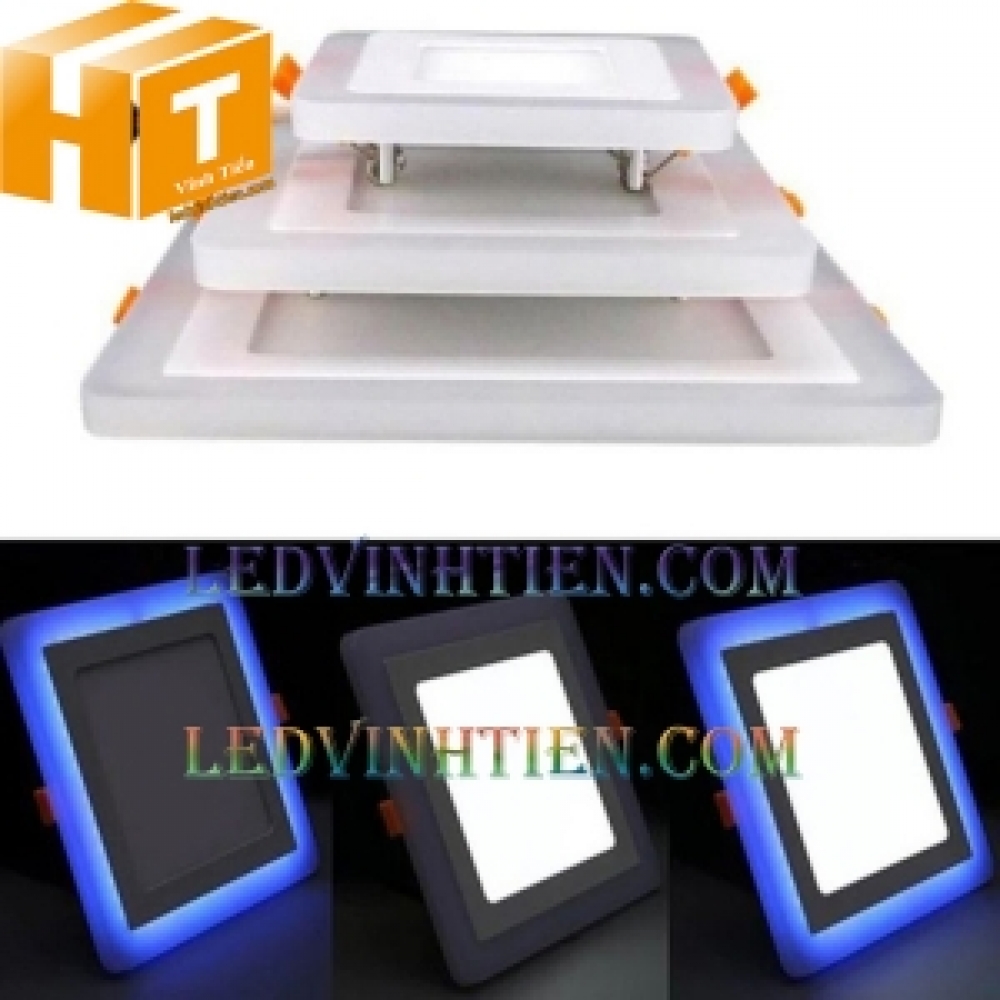 Đèn led âm trần vuông 18+6w