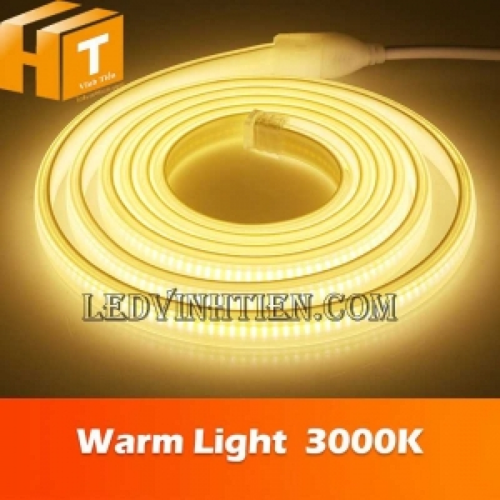 Đèn led dây COB 220V ánh sáng vàng