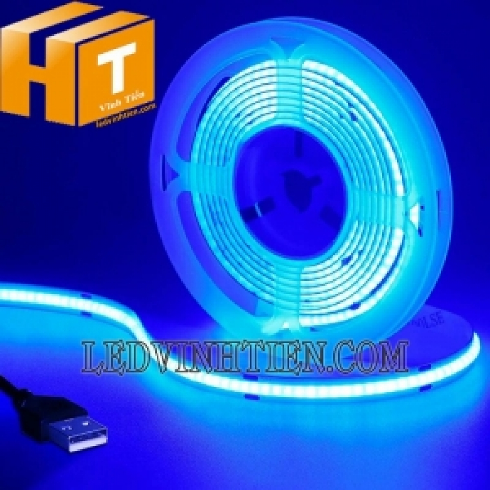 Đèn led dây COB 5V màu xanh dương