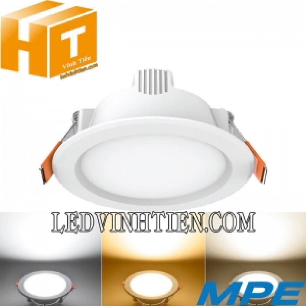 Đèn led downlight 3 màu DLE 12w