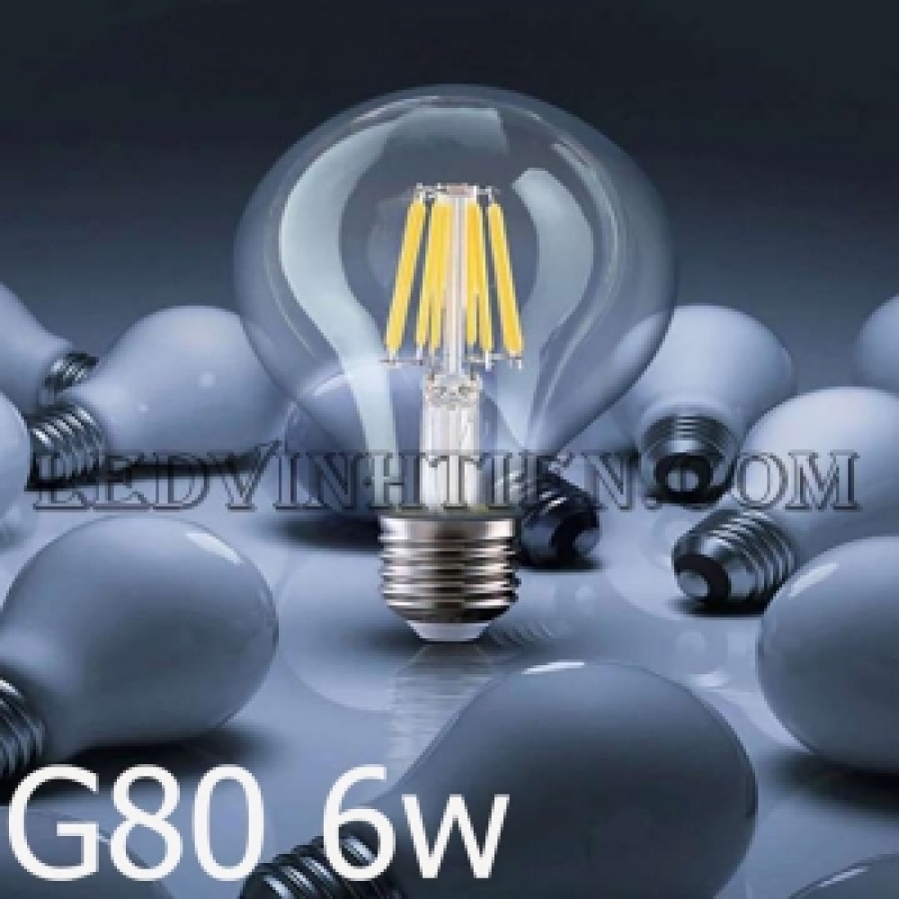 Bóng đèn led edison G80 6w