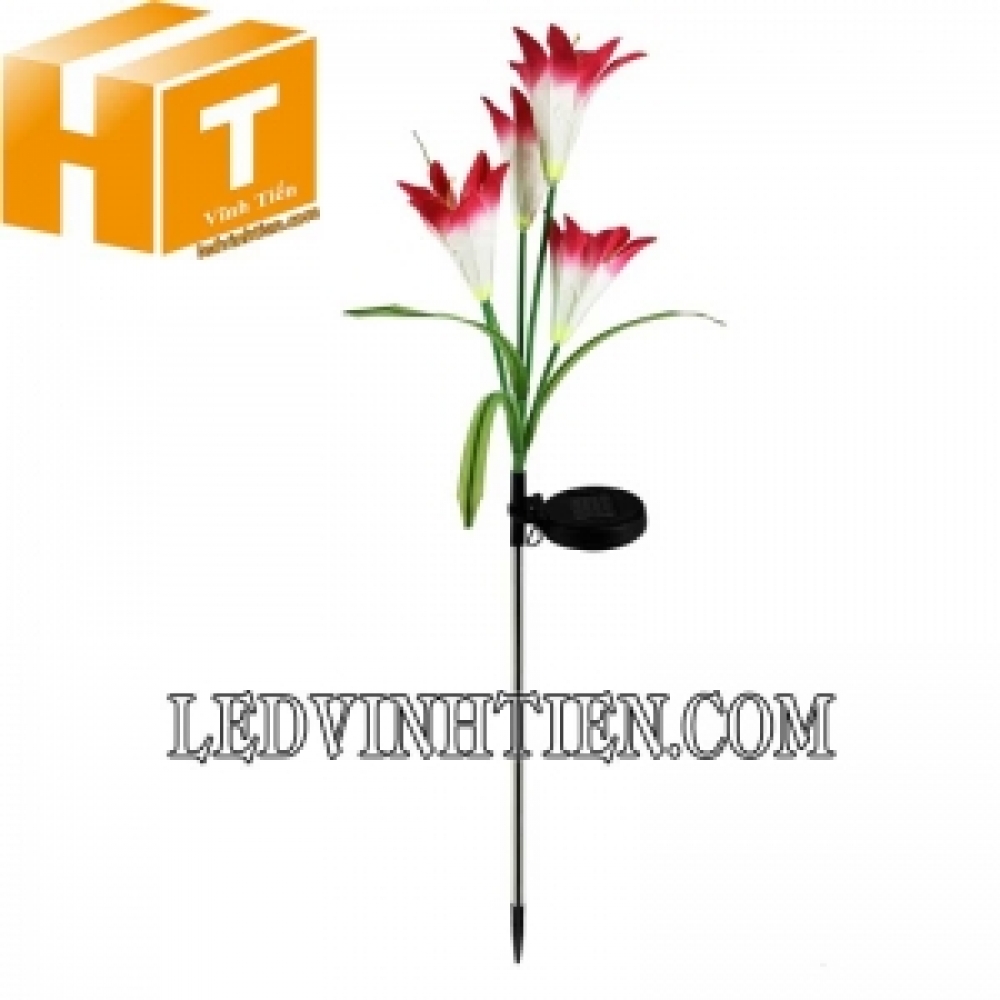 Đèn cây hoa ly năng lượng mặt trời màu đỏ