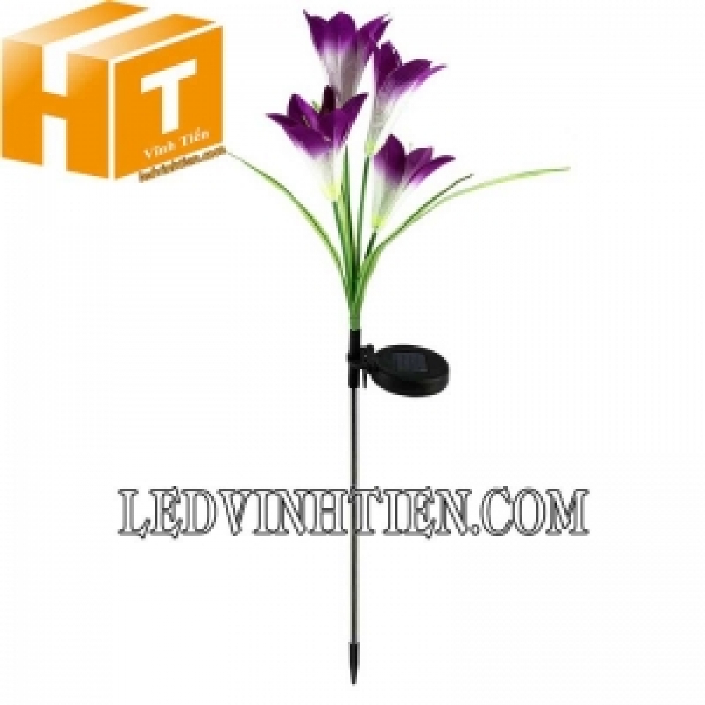 Đèn cây hoa ly năng lượng mặt trời màu tím