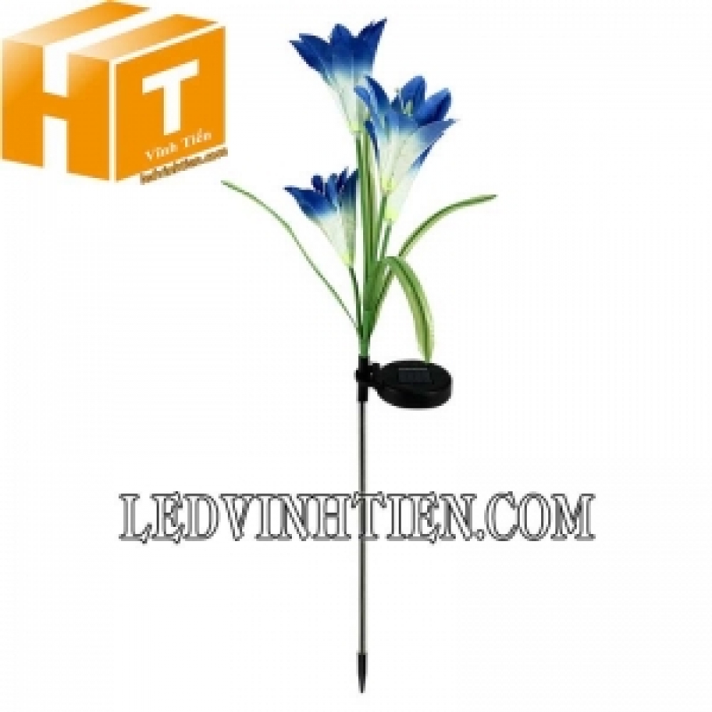 Đèn cây hoa ly năng lượng mặt trời xanh dương