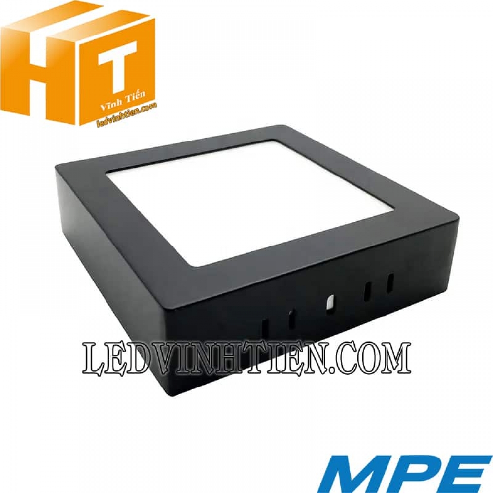 Đèn led panel vuông nổi viền đen 3 màu SSPLB-12W