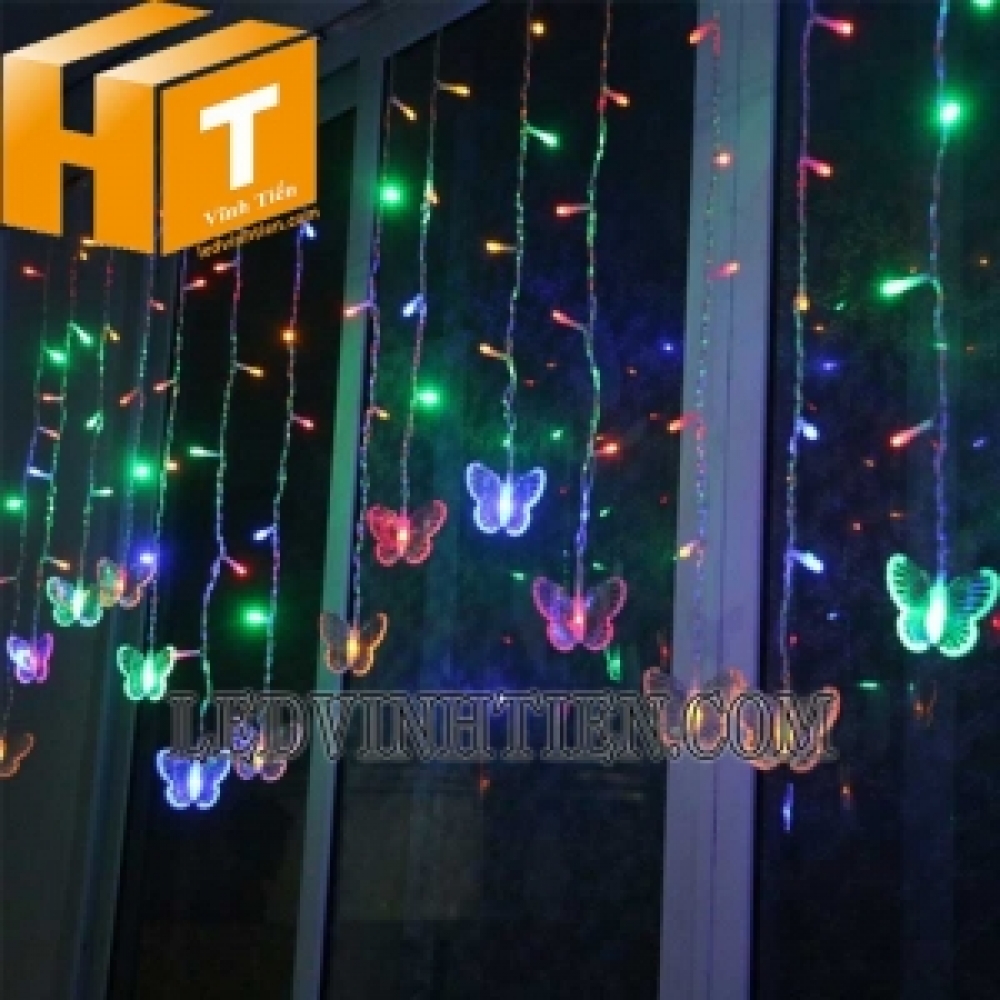 Led rèm hình con bướm 3m5 đủ màu