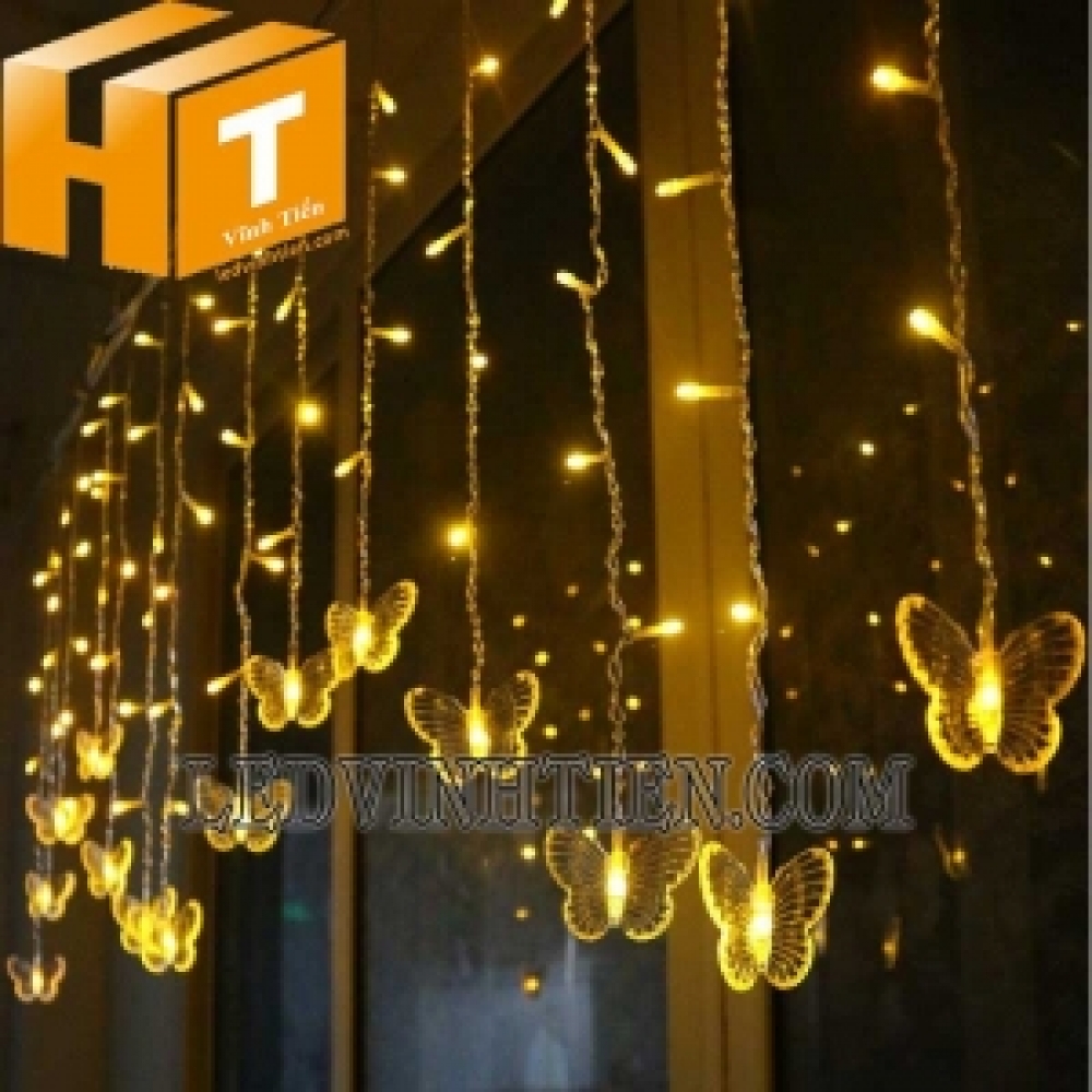 Led rèm hình con bướm vàng
