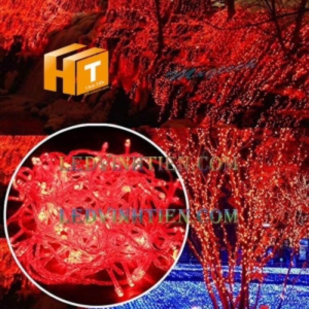 Đèn trang trí noel 5m màu đỏ