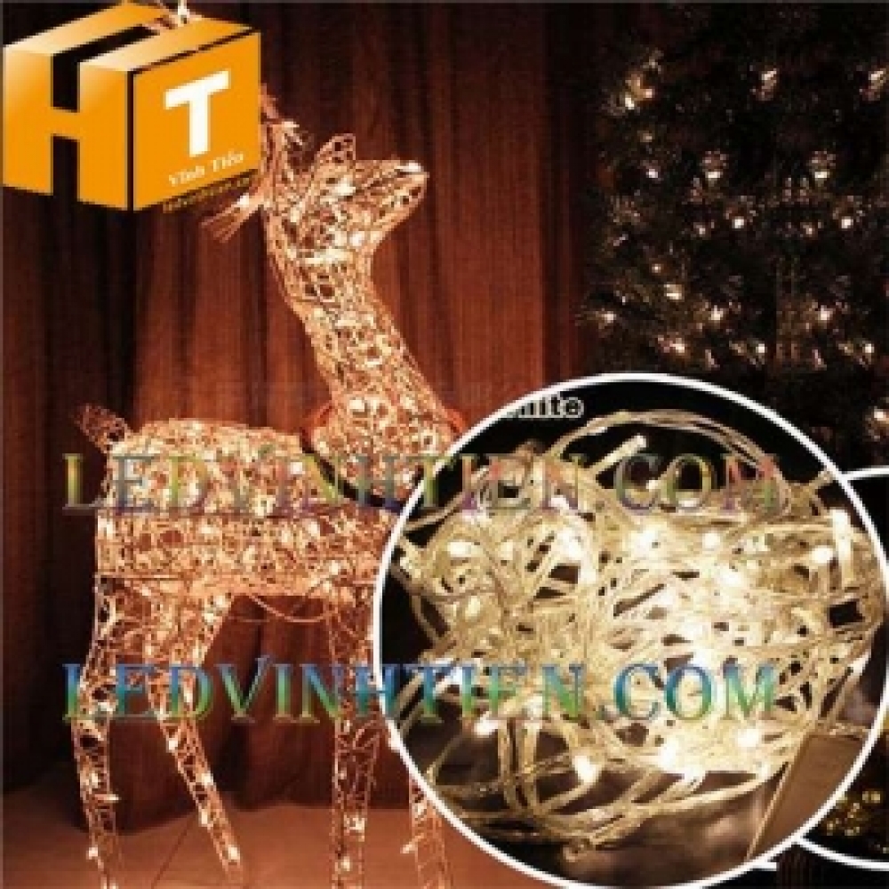 Đèn trang trí noel 5m màu vàng nắng