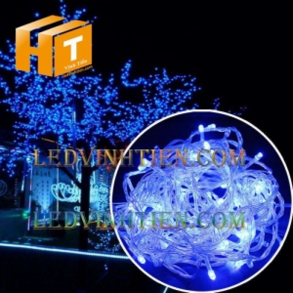 Đèn trang trí noel 5m xanh dương