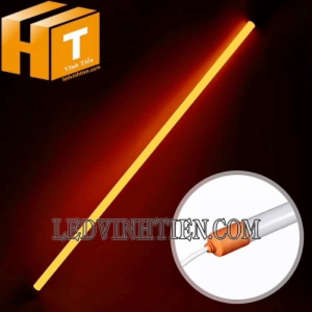 Đèn tuýp led T8 1m2 chống nước màu cam