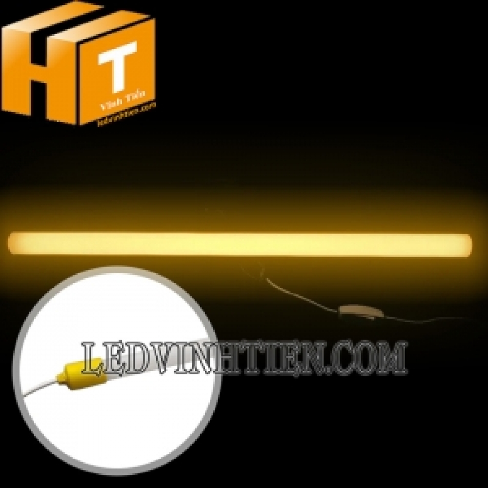 Đèn tuýp led T8 60cm chống nước màu vàng