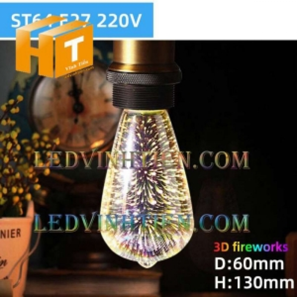 Bóng đèn edison 3d ST64