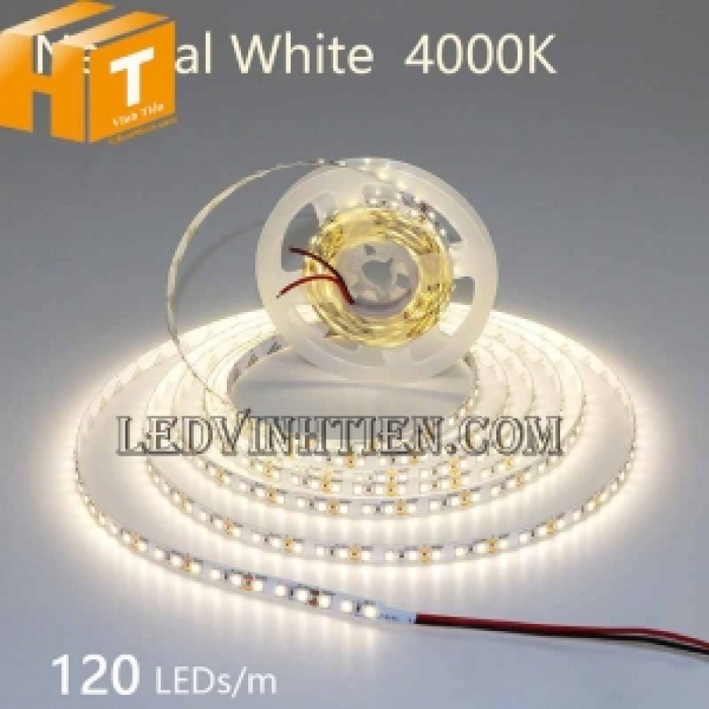 Led dây dán 2835 bản 5mm 120 led ánh sáng trung tính