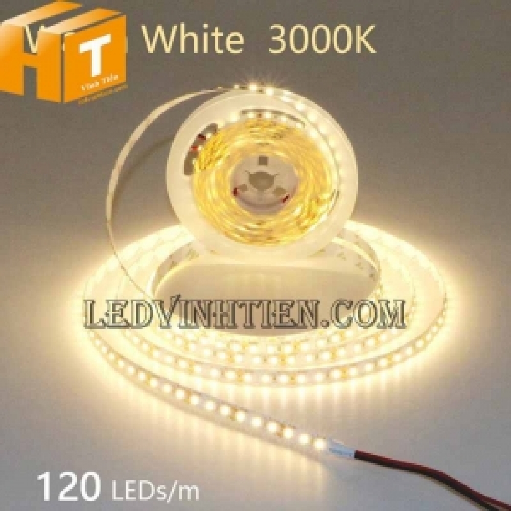 Led dây dán 2835 bản 5mm 120 led màu vàng nắng