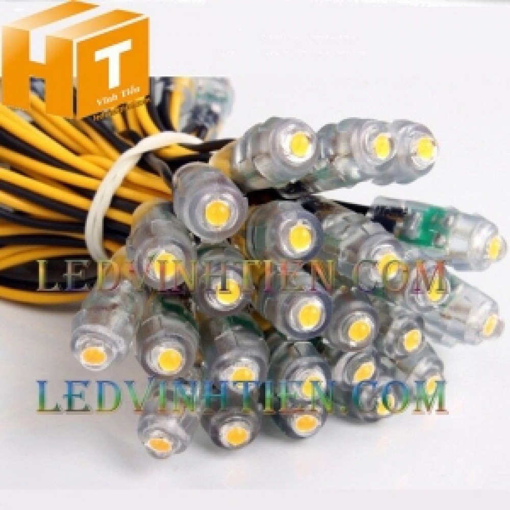 Led đúc F5 12V đế 9mm màu vàng