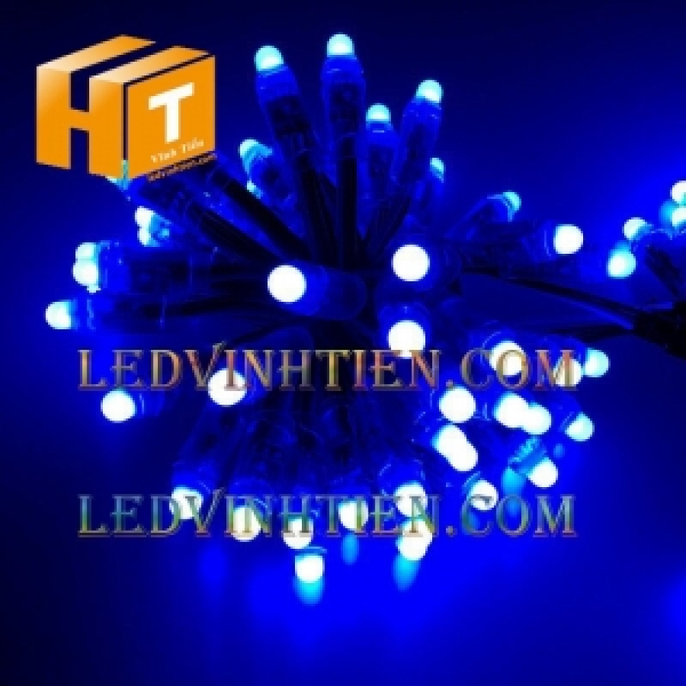 Led đúc F8 5V đầu đục xanh dương