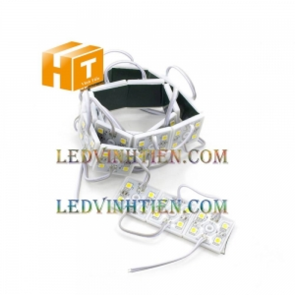 Led module 4 bóng 5050 đế nhựa màu trắng