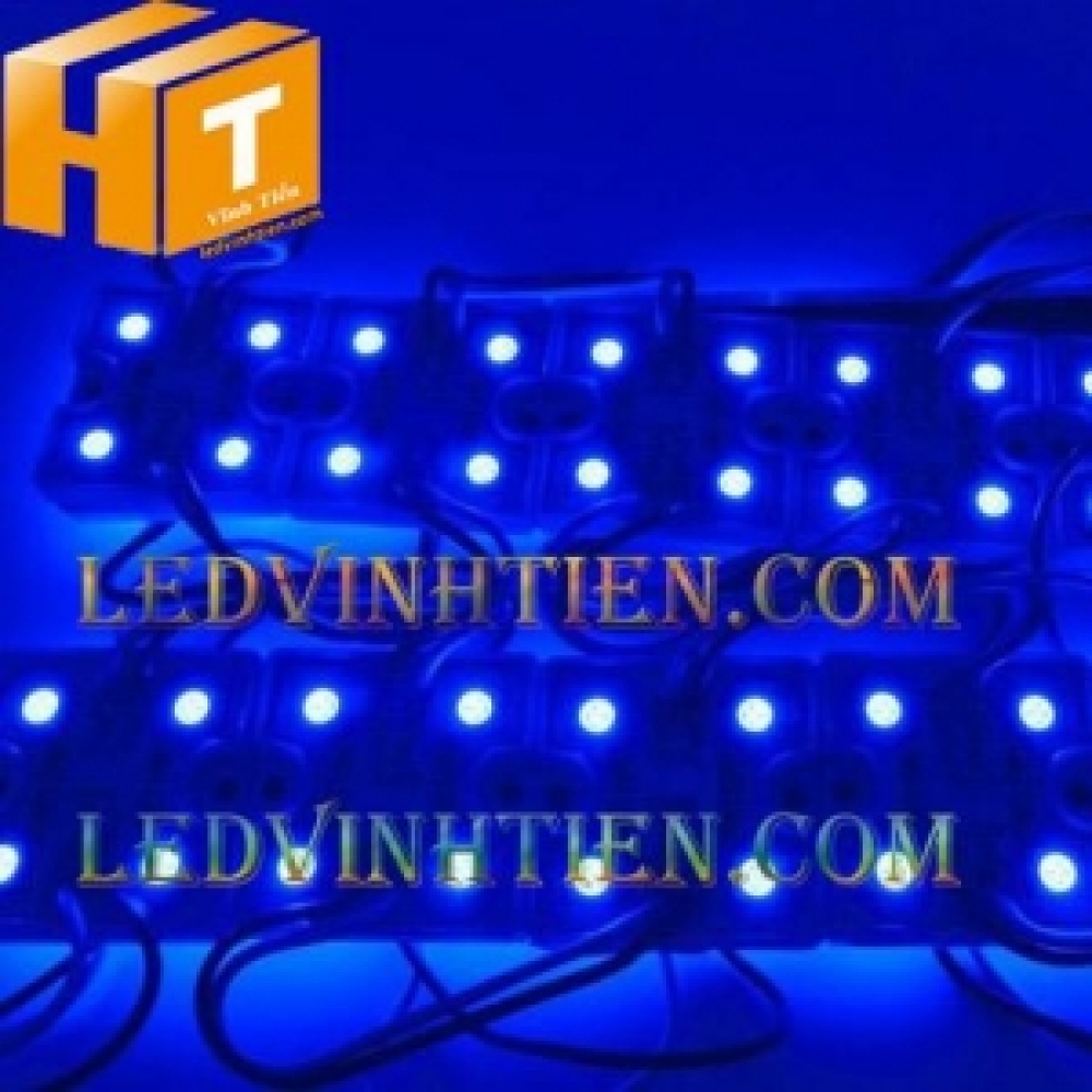 Led module 4 bóng 5050 đế nhựa xanh dương