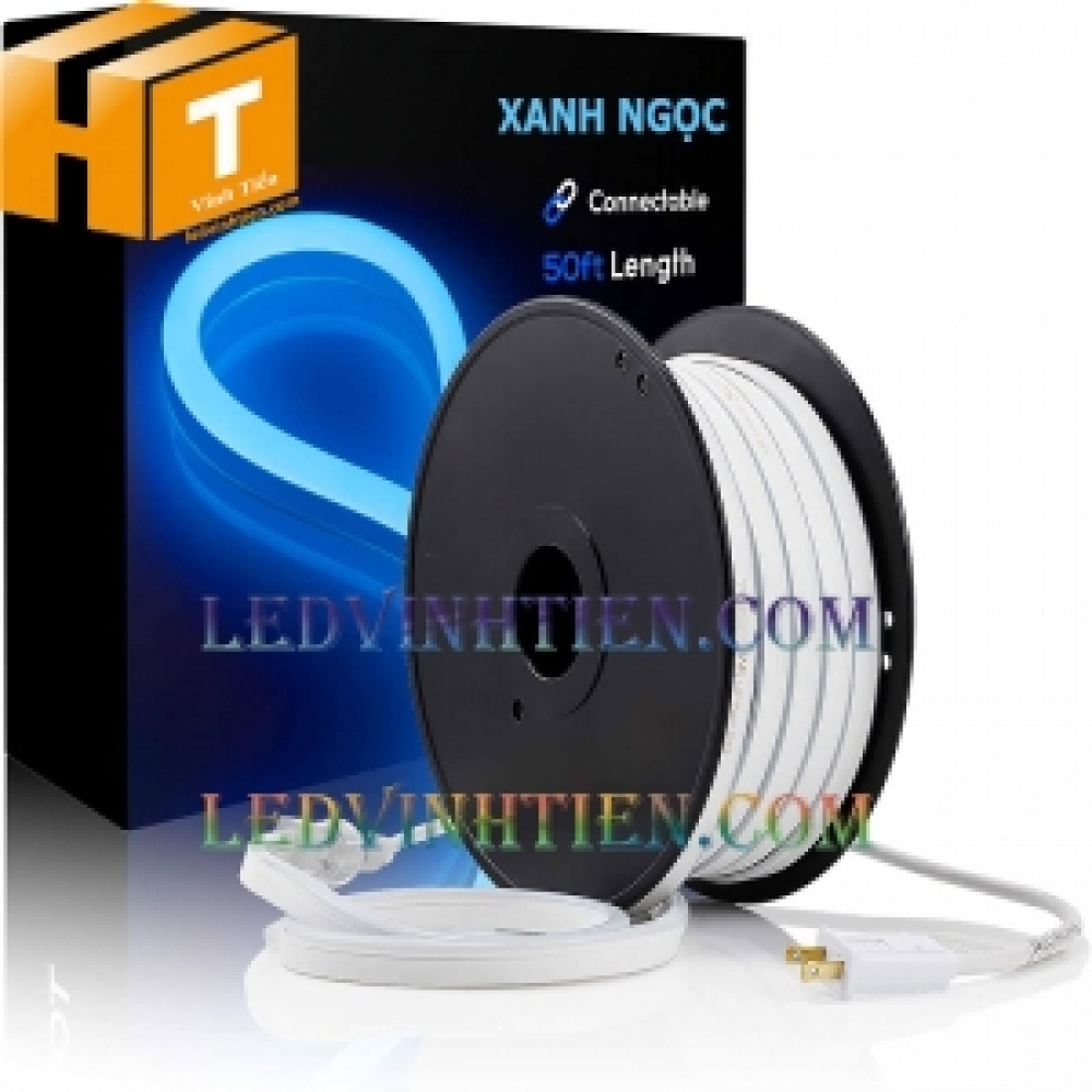 Led neon 12V 50m xanh ngọc