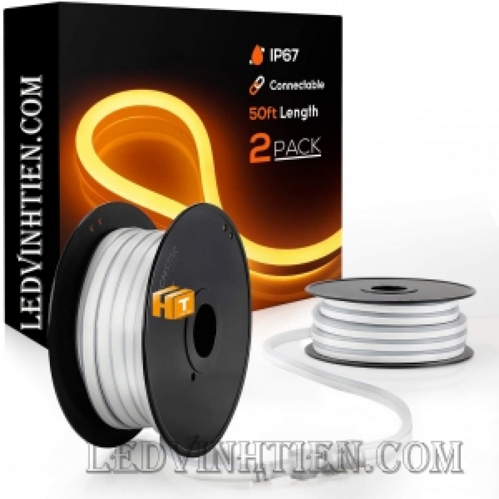 Led Dây  Neon Flex 220V Cuộn 100m Màu Vàng