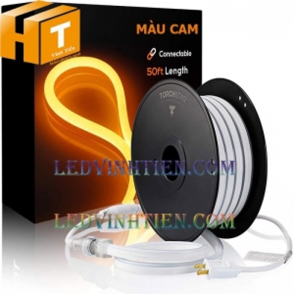 Led neon 12V 50m màu cam