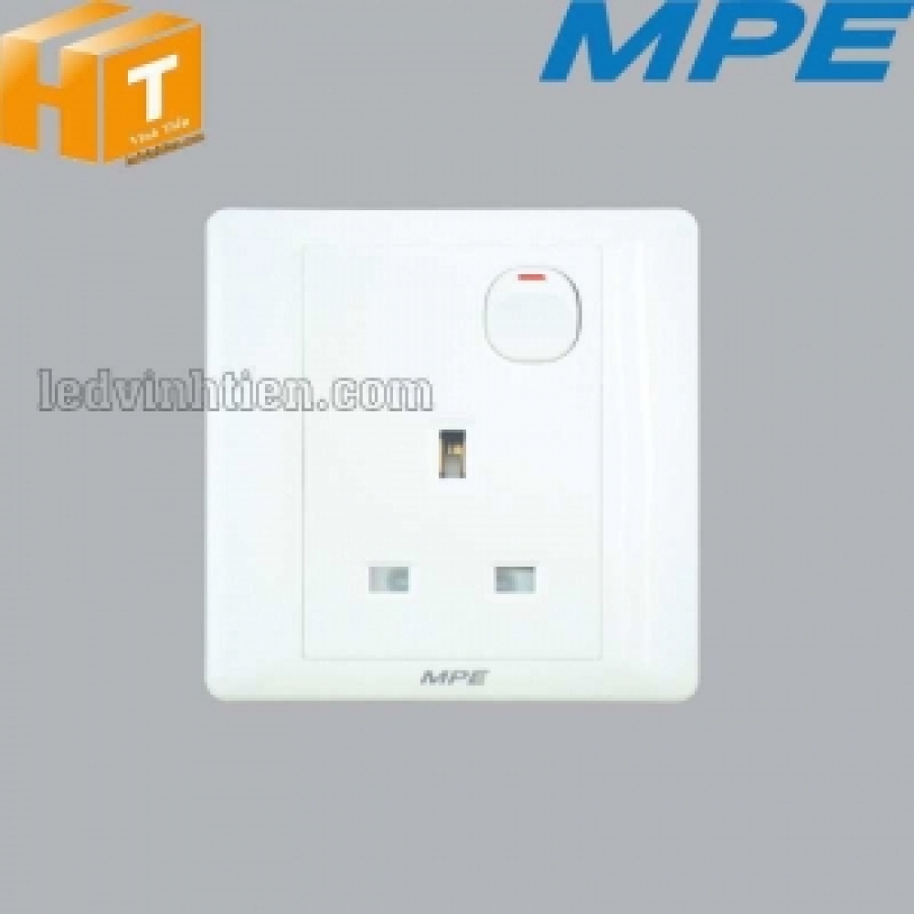Mặt ổ cắm 3 chấu vuông + 1 công tắc B215S