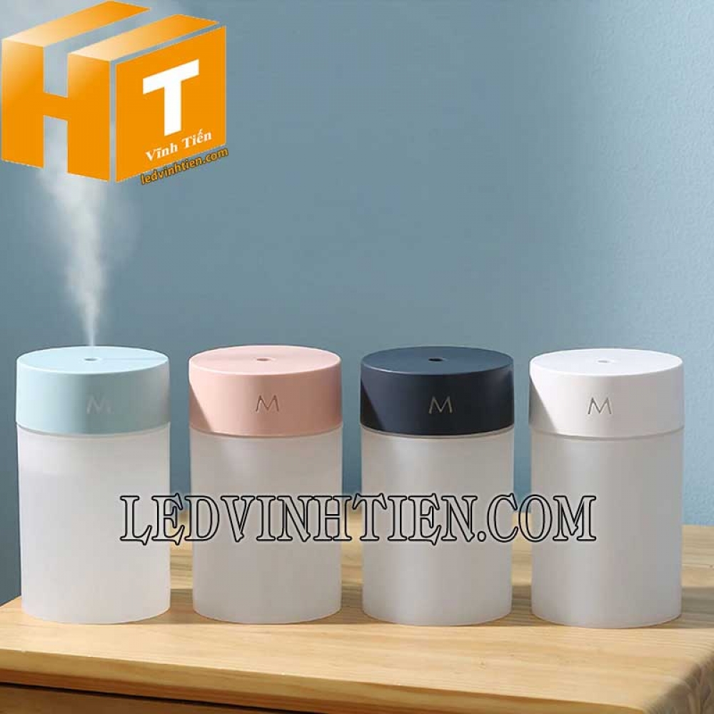 Máy tạo độ ẩm hình trụ đèn led 260ml