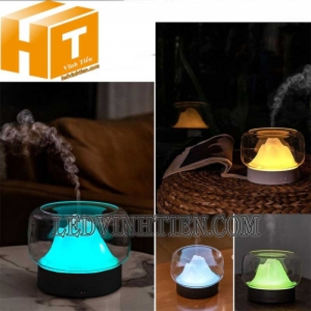 Đèn led xông tinh dầu núi lửa 400ml