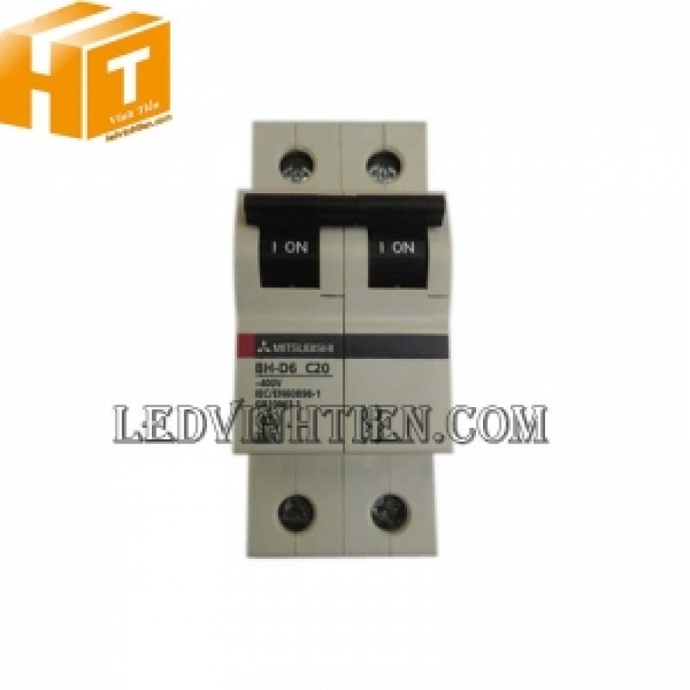 MCB 2P 0.5A D2P-0.5C6M Mitsubishi